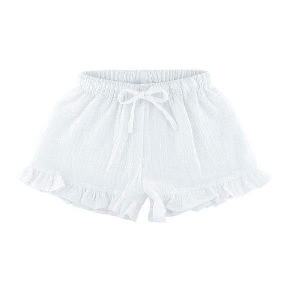 les vedettes organic muslin shorts white girls 