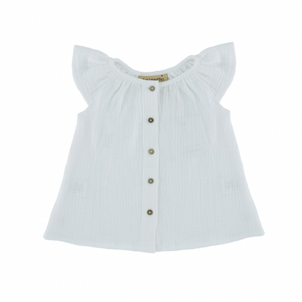 organic cotton les vedettes girls top white 