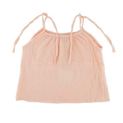les vedettes organic muslin peach top summer girls
