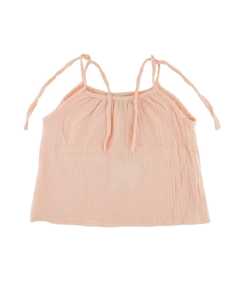 les vedettes organic muslin peach top summer girls
