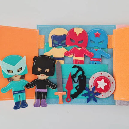 Let's be Heroes Busy Book page