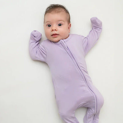 Baby in Lilac Zippered Sleepsuit