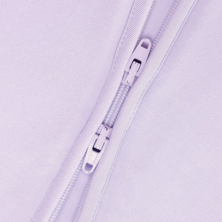 Lilac Zippered Sleepsuit close up