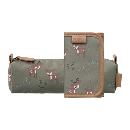 pencil case and wallet with matching deer print