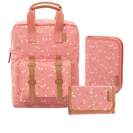 backpack, pencil case set and wallet bundle with cute butterfly print