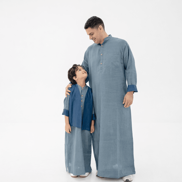 men's sea blue thobe