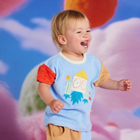 toddler wearing terry tshirt