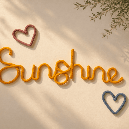 Personalized Knitted Wire Words