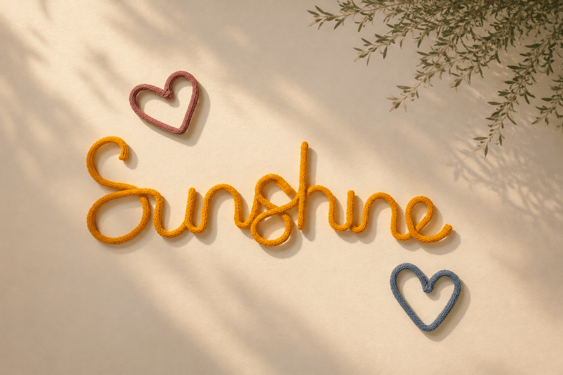 Personalized Knitted Wire Words