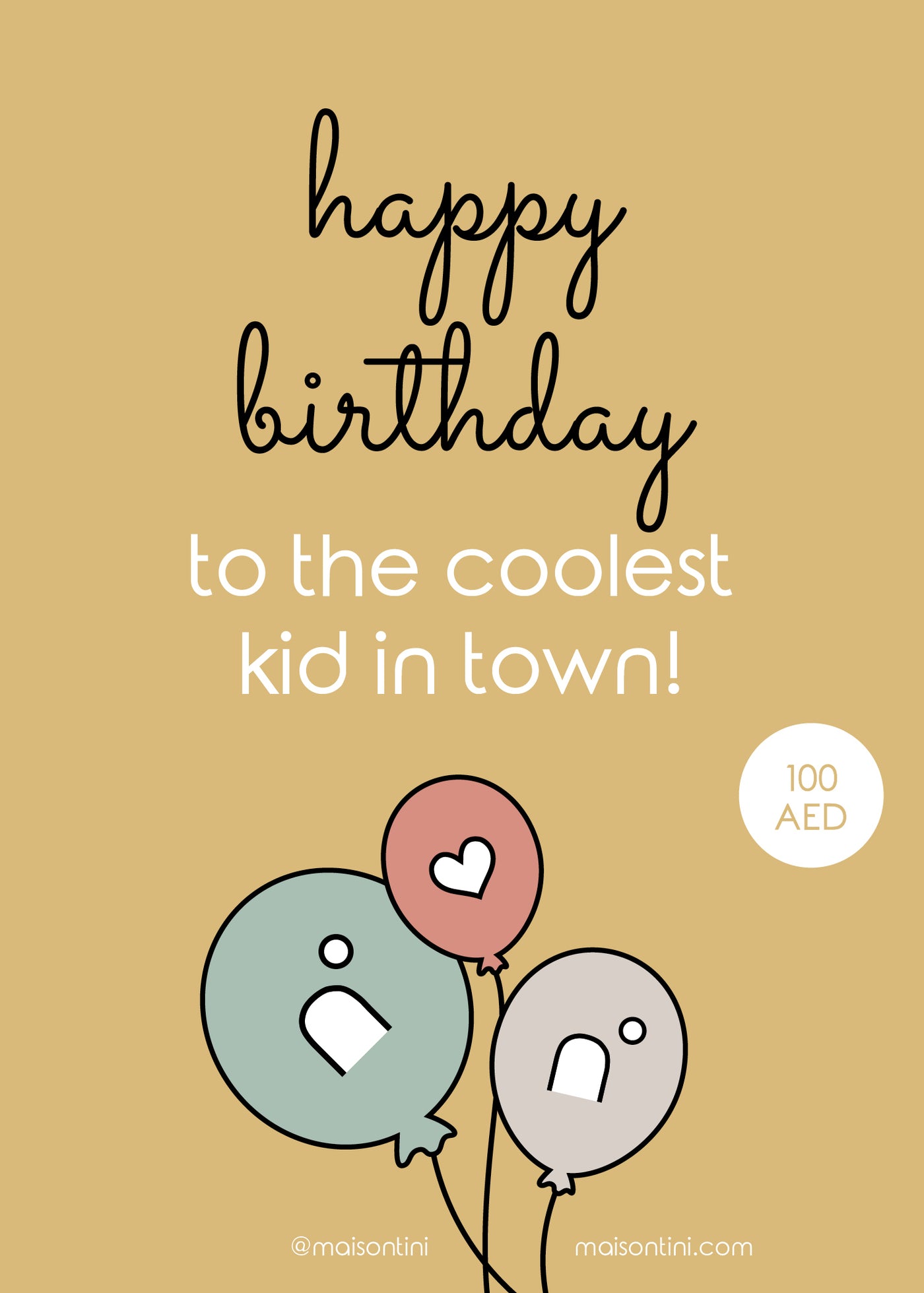 Maison Tini Happy Birthday Gift Card