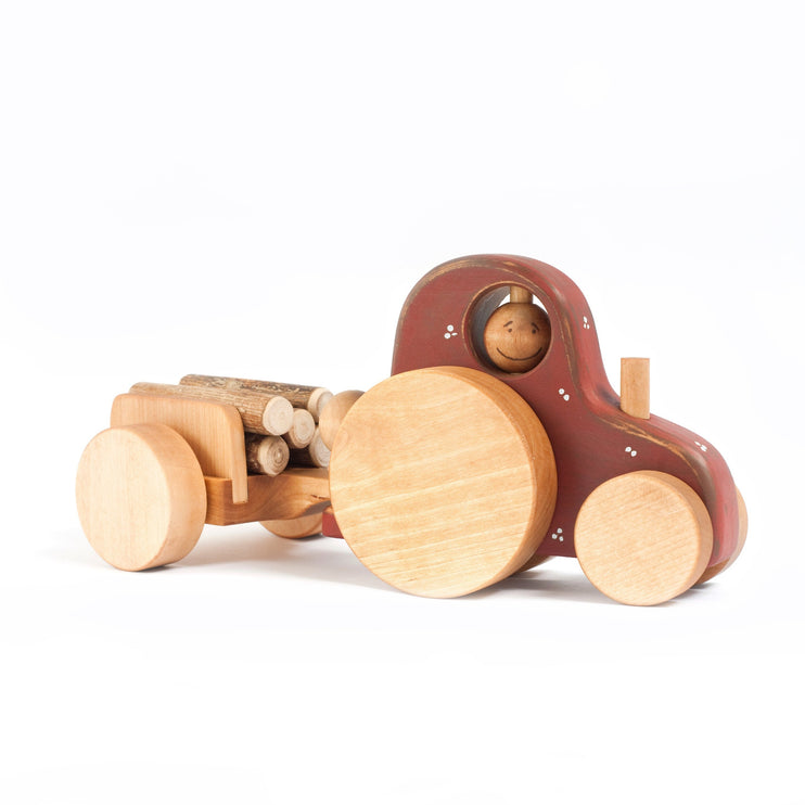 wooden tractor toy