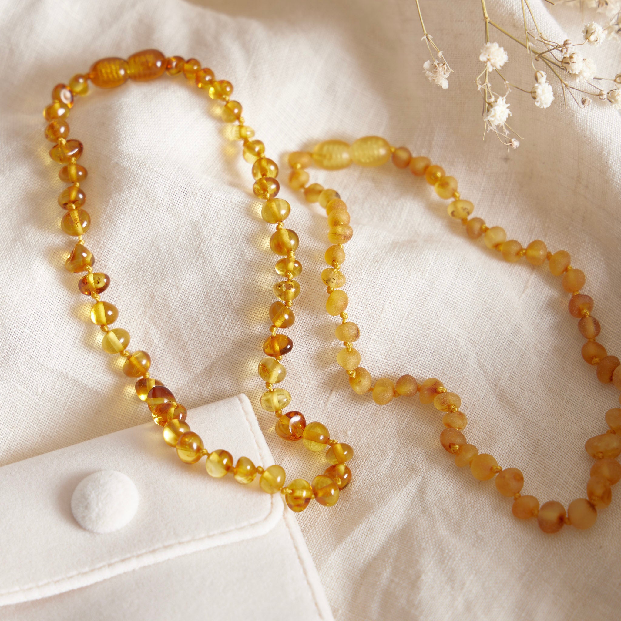 BALM! Baby Authentic Amber Teething Necklace – TAYLOR'S NATURALS
