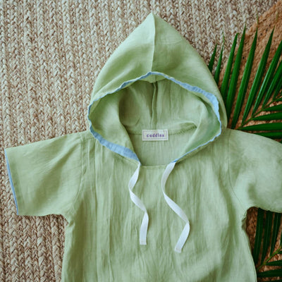 linen shirt with hood