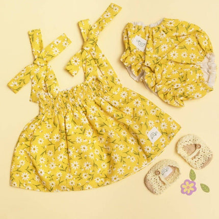 daisies dress and bloomer set