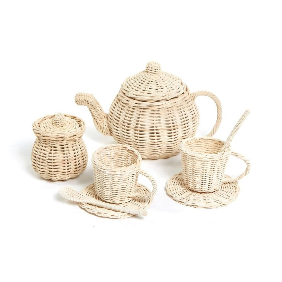 rattan tea set