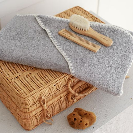baby towel in grey