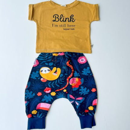 jungle sloth pant set