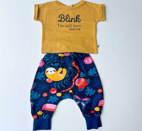 jungle sloth pant set