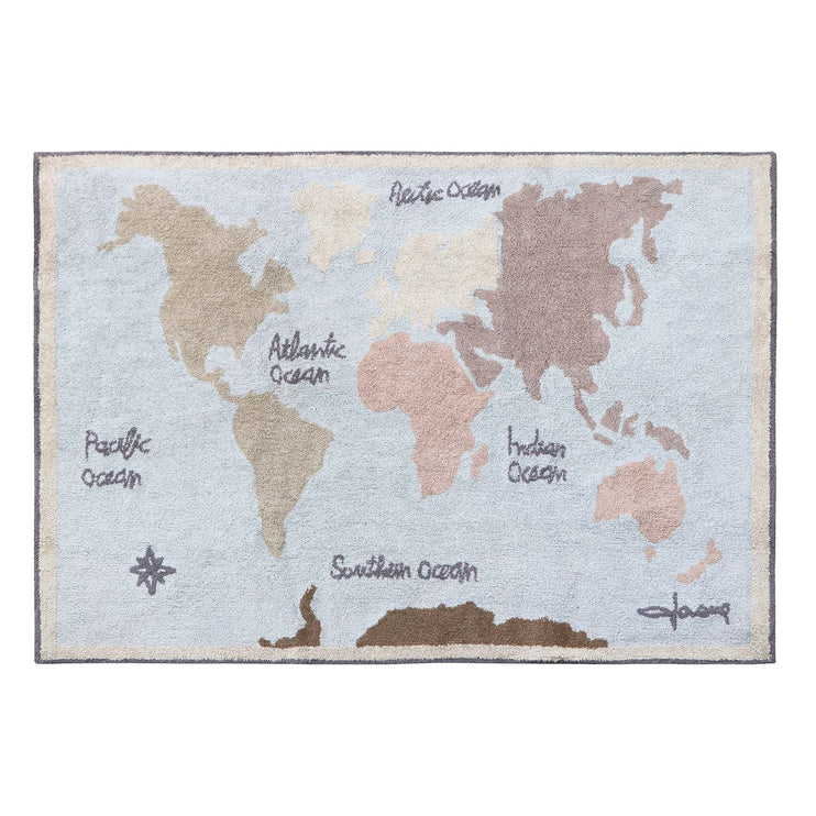Vintage Map Washable Rug from Lorena Canals
