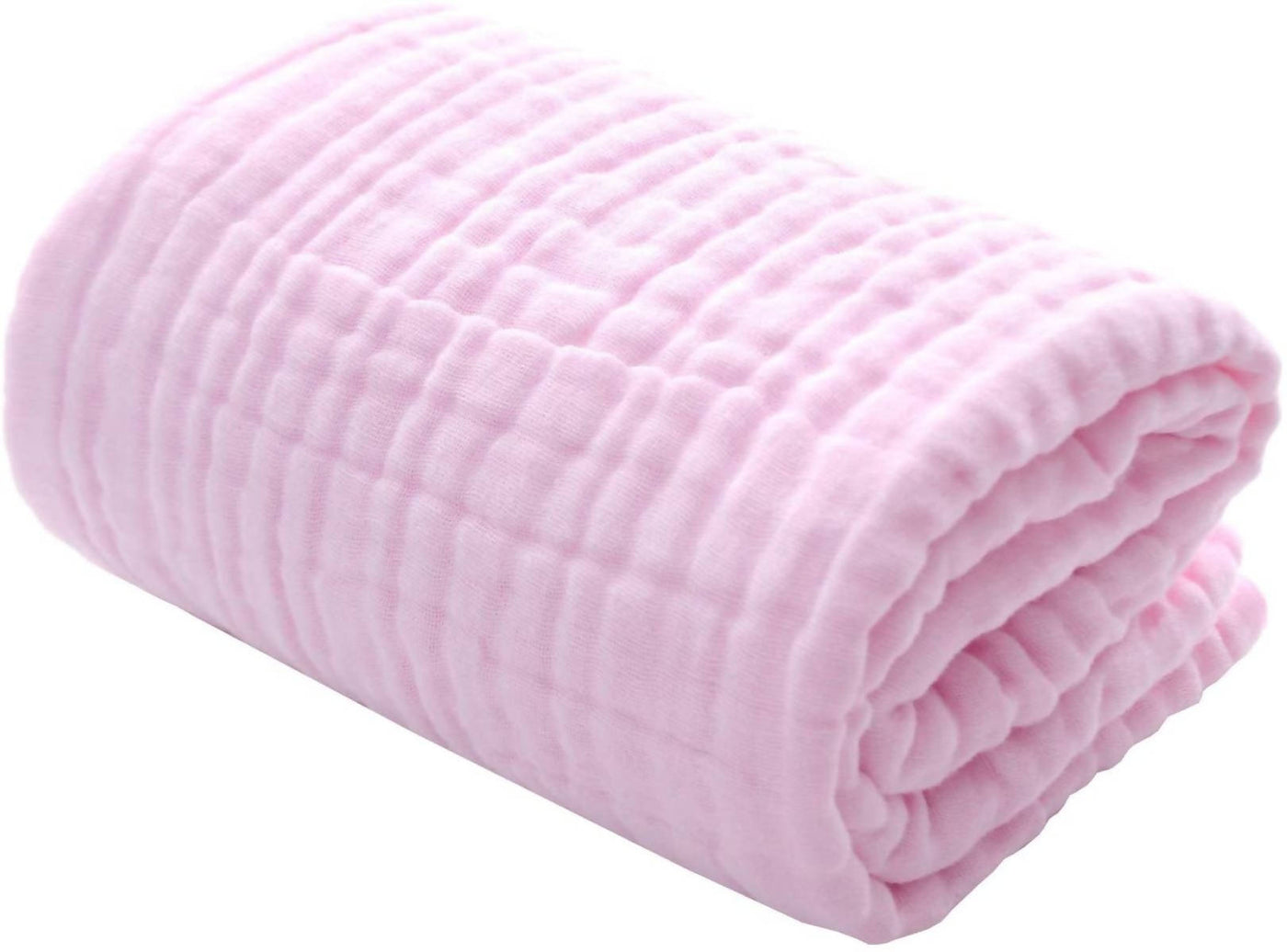 Organic Muslin Bath Towel- Baby Pink