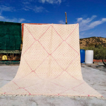Beni Mrirt Moroccan Pink Polka Carpet