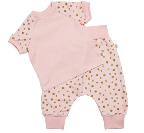 Dots Pink Pants & T-shirt