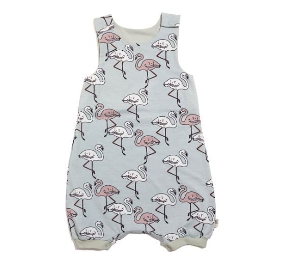 Flamingo Sea Green Romper