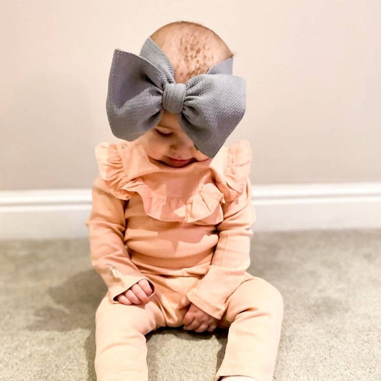 grey oversized headbow