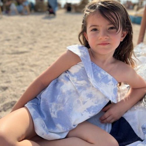 tie dye shoulder dress 