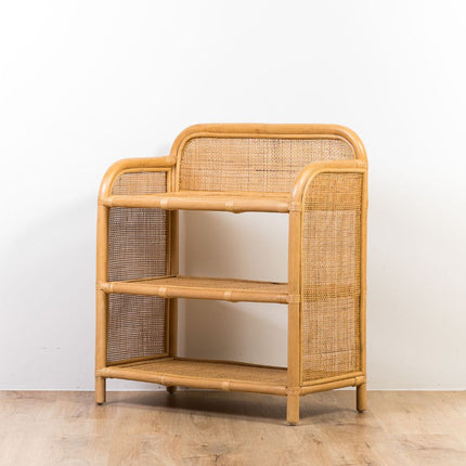 rattan shelving unit