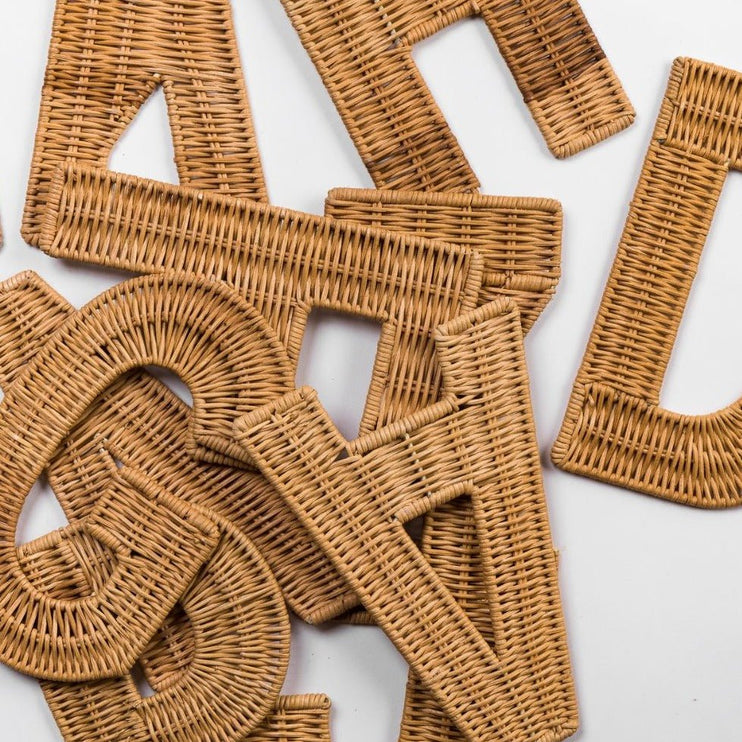 rattan letters for decoration