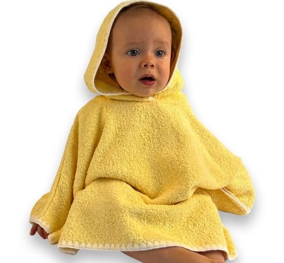 poncho towel yellow