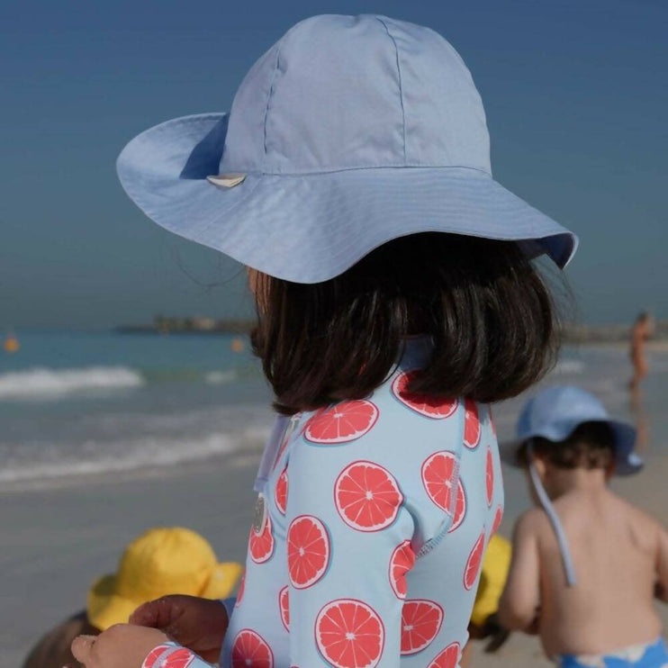blue kids  beach hat
