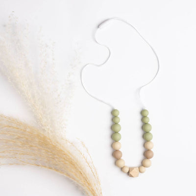 silicone and wooden necklace