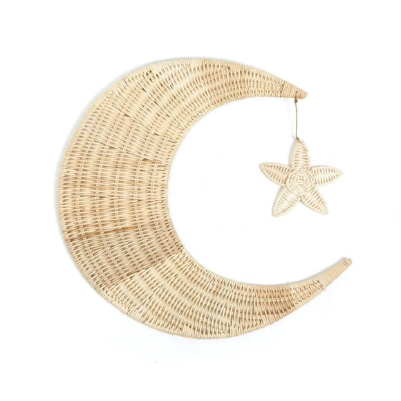 rattan moon and star