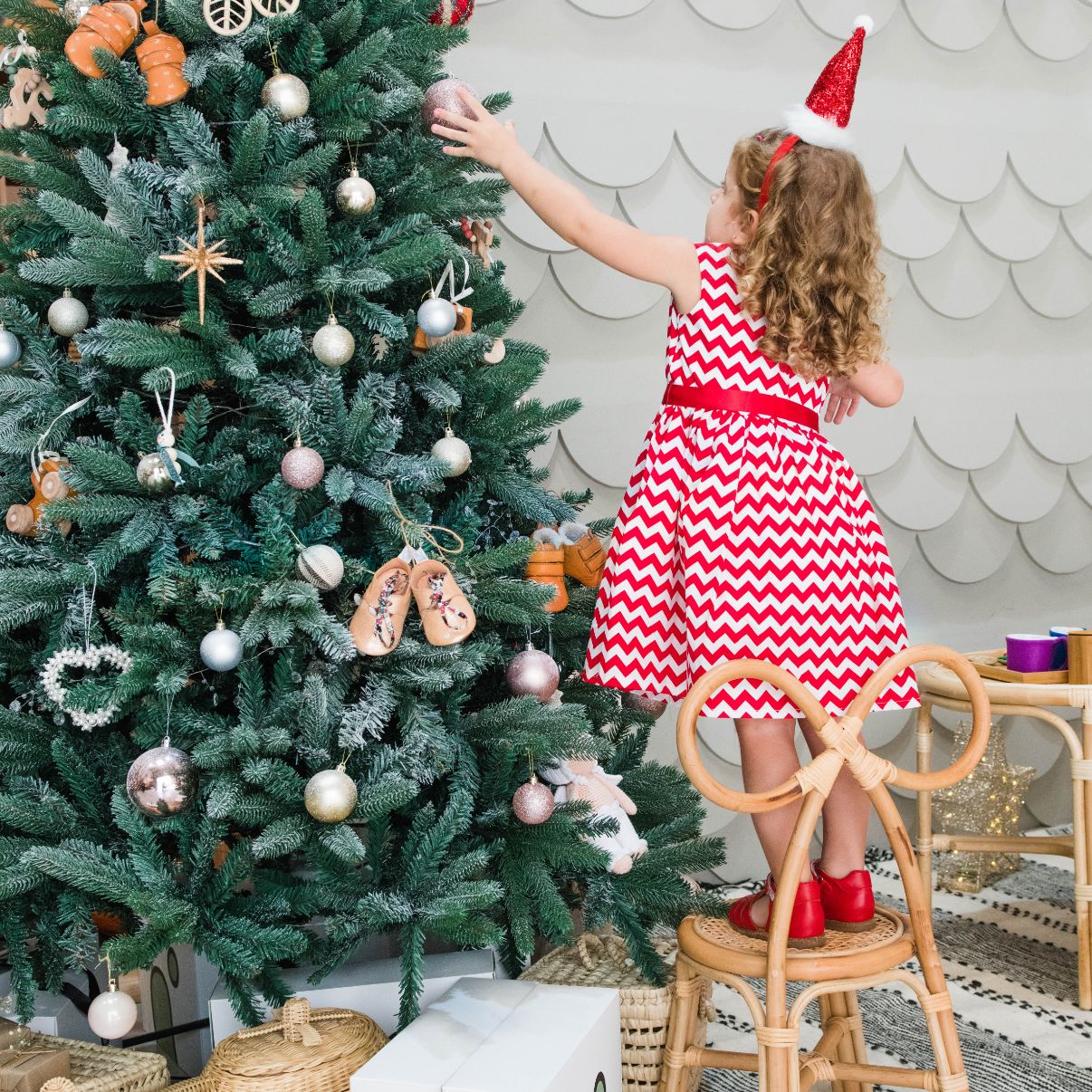Red Chevron Dress