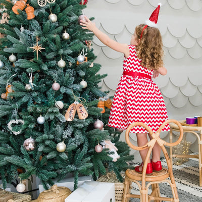 Red Chevron Dress