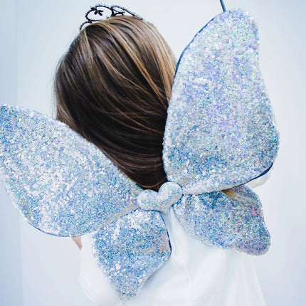 Sparkle Sequin Wings - Silver