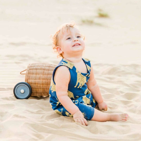 Blue Leo Romper