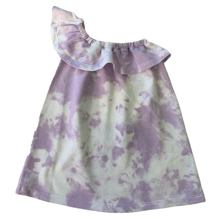 tie dye shoulder dress pink