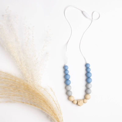 blue teething necklace