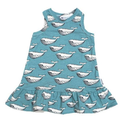 Whale - Aqua Dress - 12 months