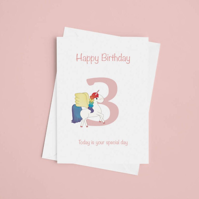 3 year old birthday card