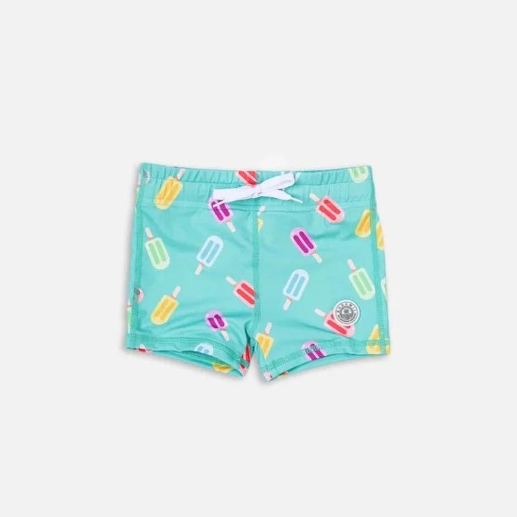 fitted swim shorts