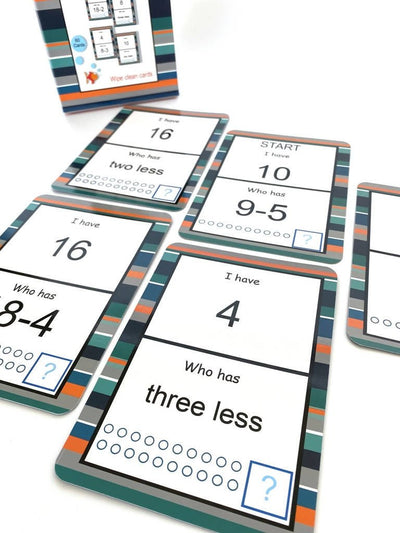 subtraction activity cards