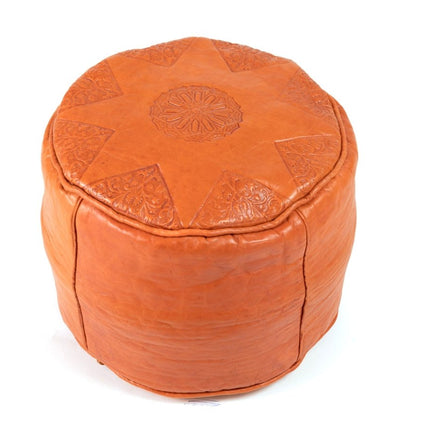Mini Leather Pouf