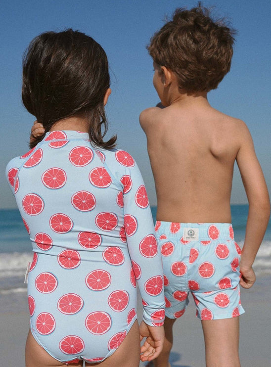matching sibling beachwear