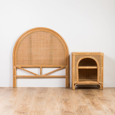 rattan bedside table
