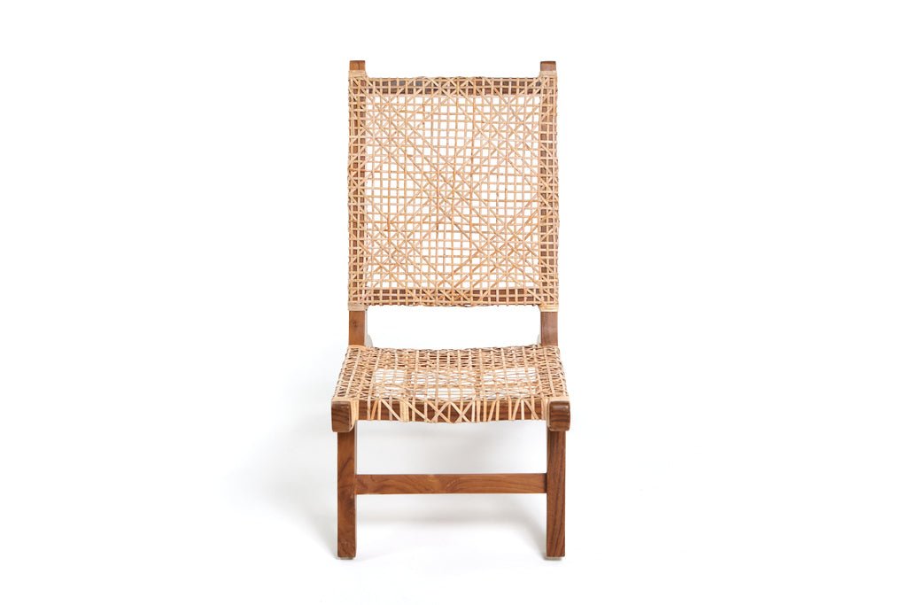 wooden chair with rattan
