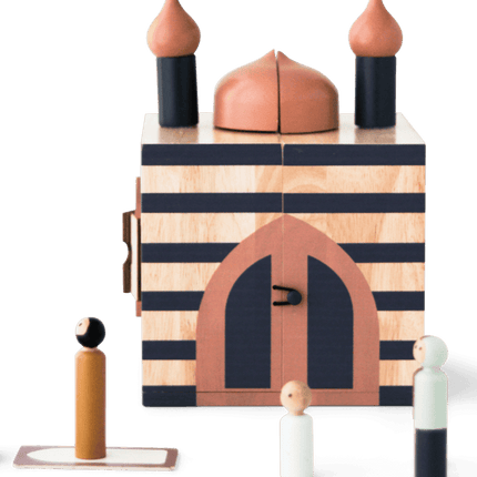 wooden masjid toy set